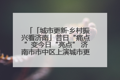 「城市更新·乡村振兴看济南」昔日“痛点”变今日“亮点” 济南市市中区上演城市更新“三部曲”