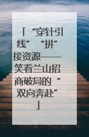 “穿针引线”“拼”接资源——笑看兰山招商破局的“双向奔赴”