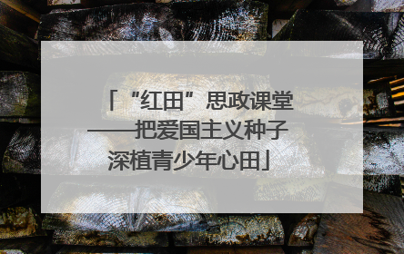 “红田”思政课堂——把爱国主义种子深植青少年心田