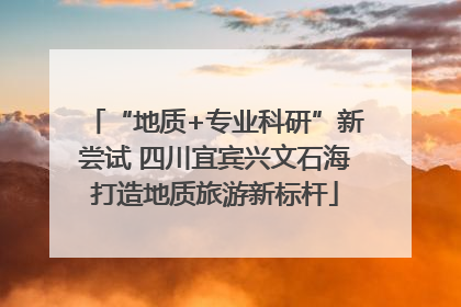 “地质+专业科研”新尝试 四川宜宾兴文石海打造地质旅游新标杆