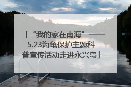 “我的家在南海”——5.23海龟保护主题科普宣传活动走进永兴岛