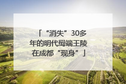 “消失”30多年的明代蜀端王陵在成都“现身”