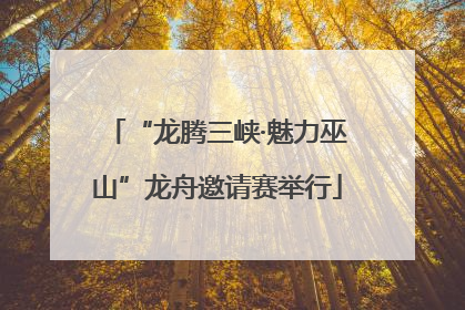 “龙腾三峡·魅力巫山”龙舟邀请赛举行