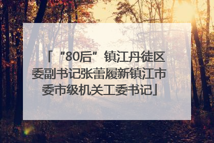 “80后”镇江丹徒区委副书记张蕾履新镇江市委市级机关工委书记