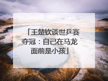 王楚钦谈世乒赛夺冠：自己在马龙面前是小孩