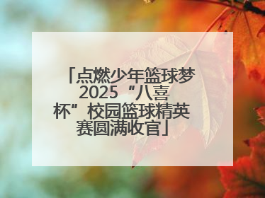 点燃少年篮球梦 2025“八喜杯”校园篮球精英赛圆满收官