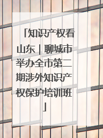 知识产权看山东｜聊城市举办全市第二期涉外知识产权保护培训班