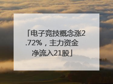 电子竞技概念涨2.72%，主力资金净流入21股