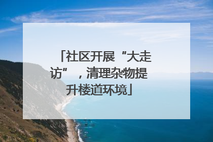社区开展“大走访”，清理杂物提升楼道环境