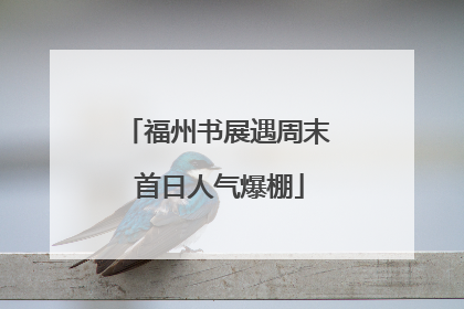福州书展遇周末 首日人气爆棚