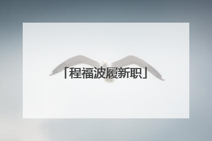 程福波履新职