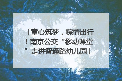 童心筑梦，粽情出行！南京公交“移动课堂”走进智通路幼儿园