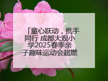 童心跃动，携手同行 成都大观小学2025春季亲子趣味运动会超燃来袭！