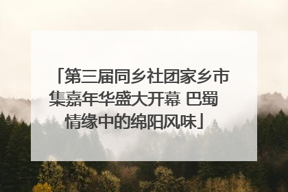 第三届同乡社团家乡市集嘉年华盛大开幕 巴蜀情缘中的绵阳风味