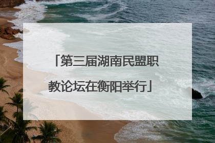 第三届湖南民盟职教论坛在衡阳举行