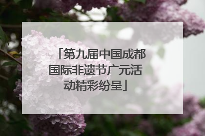 第九届中国成都国际非遗节广元活动精彩纷呈