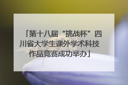 第十八届“挑战杯”四川省大学生课外学术科技作品竞赛成功举办