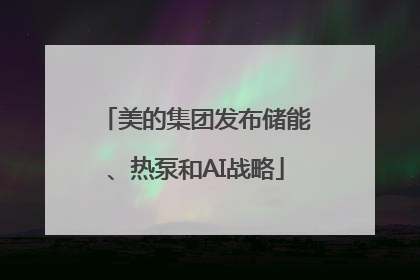 美的集团发布储能、热泵和AI战略
