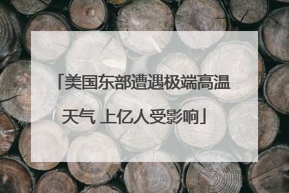 美国东部遭遇极端高温天气 上亿人受影响
