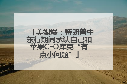 美媒爆：特朗普中东行期间承认自己和苹果CEO库克“有点小问题”