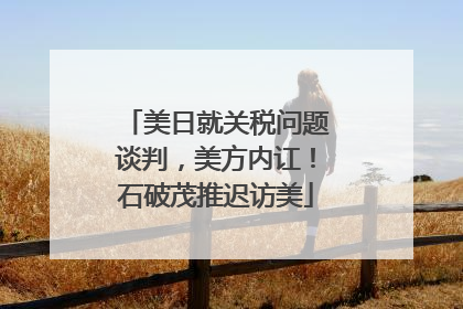美日就关税问题谈判，美方内讧！石破茂推迟访美
