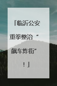 临沂公安重拳整治“飙车炸街”！