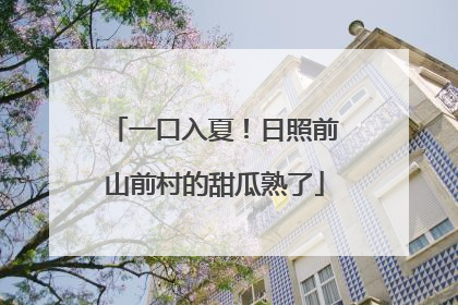 一口入夏！日照前山前村的甜瓜熟了