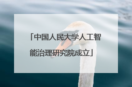中国人民大学人工智能治理研究院成立