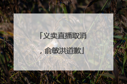 义卖直播取消，俞敏洪道歉