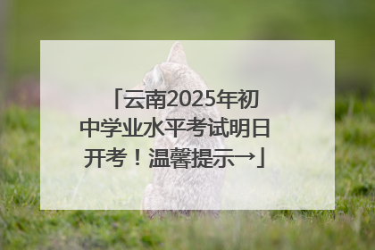 云南2025年初中学业水平考试明日开考！温馨提示→