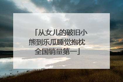 从女儿的破旧小熊到乐瓜睡觉抱枕全国销量第一