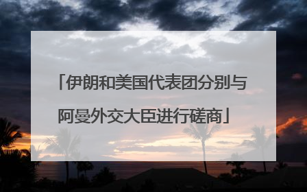 伊朗和美国代表团分别与阿曼外交大臣进行磋商