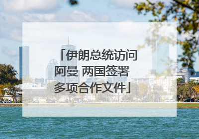 伊朗总统访问阿曼 两国签署多项合作文件