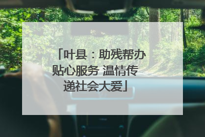 叶县：助残帮办贴心服务 温情传递社会大爱