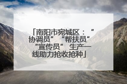 南阳市宛城区：“协调员”“帮扶员”“宣传员” 生产一线助力抢收抢种