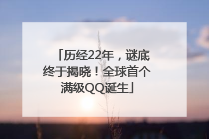 历经22年，谜底终于揭晓！全球首个满级QQ诞生