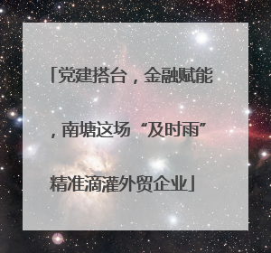 党建搭台，金融赋能，南塘这场“及时雨”精准滴灌外贸企业