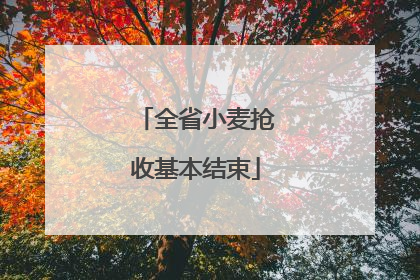 全省小麦抢收基本结束