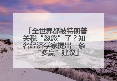 全世界都被特朗普关税“忽悠”了？知名经济学家提出一条“多赢”建议