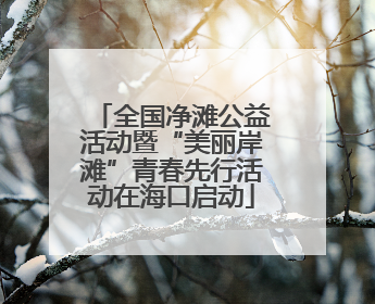 全国净滩公益活动暨“美丽岸滩”青春先行活动在海口启动
