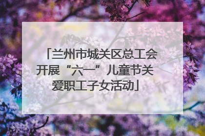 兰州市城关区总工会开展“六一”儿童节关爱职工子女活动