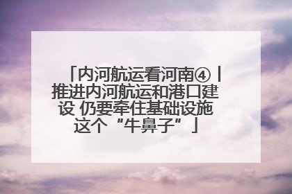内河航运看河南④丨推进内河航运和港口建设 仍要牵住基础设施这个“牛鼻子”