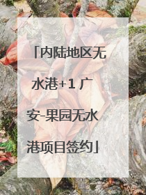 内陆地区无水港+1 广安-果园无水港项目签约