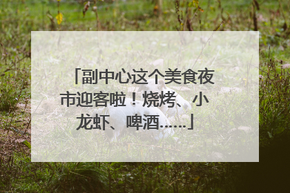 副中心这个美食夜市迎客啦！烧烤、小龙虾、啤酒……