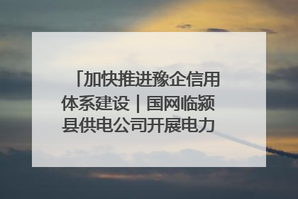 加快推进豫企信用体系建设｜国网临颍县供电公司开展电力行业信用企业现场咨询访谈工作