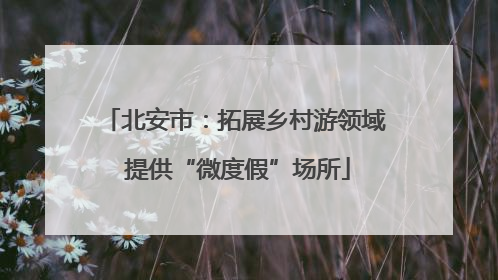 北安市：拓展乡村游领域 提供“微度假”场所