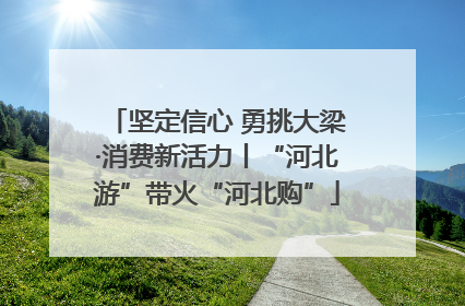坚定信心 勇挑大梁·消费新活力丨“河北游”带火“河北购”