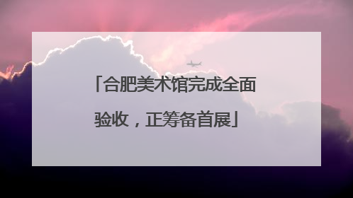 合肥美术馆完成全面验收，正筹备首展
