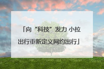 向“科技”发力 小拉出行重新定义网约出行