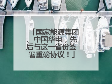 国家能源集团、中国华电，先后与这一省份签署重磅协议！